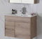 Aulic York 900mm Slim Wall Hung Vanity Unit with Ceramic Top, 1th