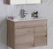 Aulic York 900mm Slim Wall Hung Vanity Unit with Ceramic Top, 1th
