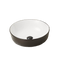 Innova Matte Black & Gloss White Round Ceramic Vessel Basin