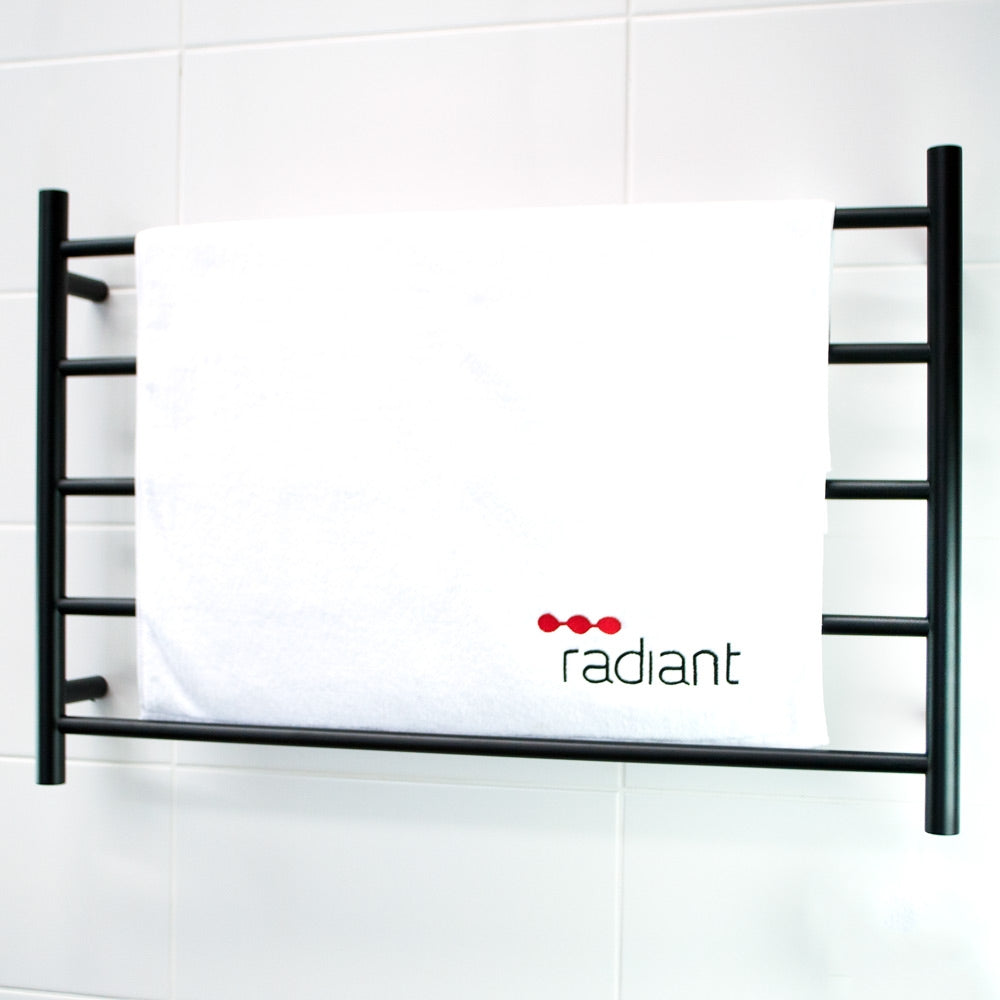 Radiant BRTR07 Round Heated Ladder - 950 x 600, Matte Black