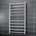 Radiant BRU-RTR02 Round Heated Ladder - 600 x 1100, Satin Brushed