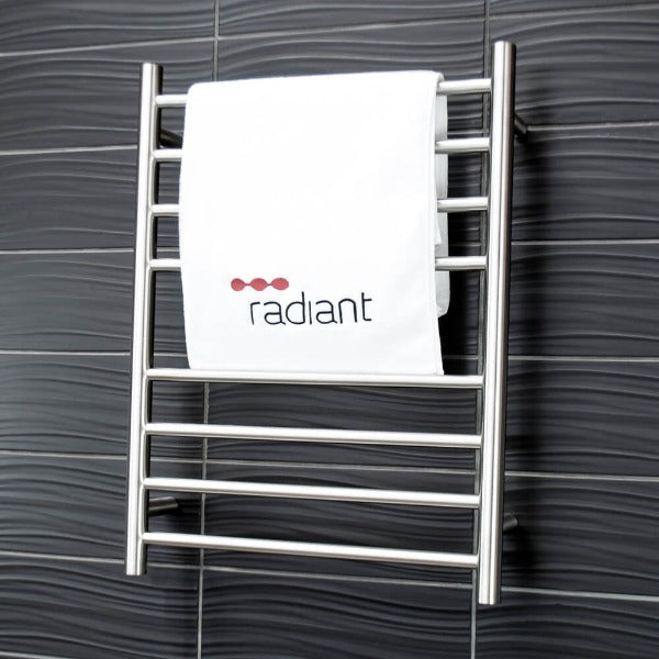 Radiant BRU-RTR530 Round Heated Ladder 530 x 700, Satin Brushed