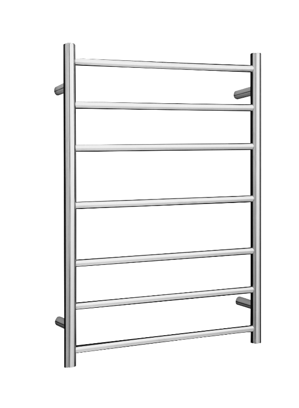 Thermorail 240V Round Polished 600x800 Heated Ladder Towel Rail
