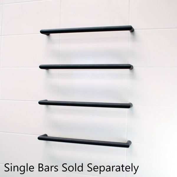 Radiant BSBRTR-800mm Single Round Heated Bar Matte Black