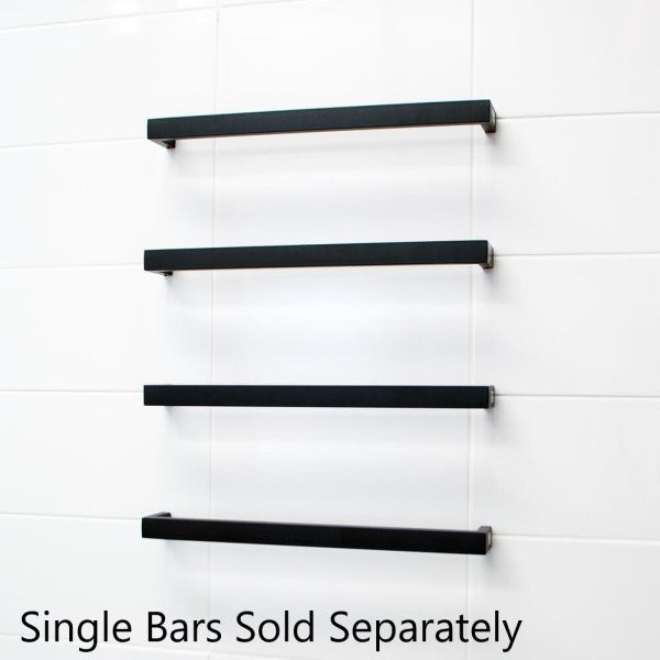 Radiant BSBSTR-500mm Single Square Heated Bar Matte Black