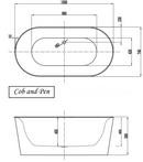 Princess 1500mm Freestanding Oval Bath - White