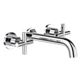 Clark Cross Wall Basin-Bath Set 220mm - Chrome