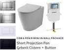Geberit In Wall Package - Rimini Rimless Pan - Sigma 30 Round Button