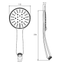 Collis Kelly 3F Handshower on Brass Retrofit Rail, Chrome