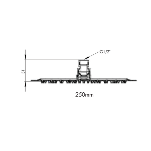 Collis Kelly Short-Tail Combo Shower Set, 250mm Overhead Chrome