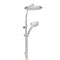 Collis Willow Curved Full Combo Rail Shower Set - Chrome