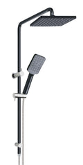 Bakara Rectangular Full Combo Shower Set - Black & Chrome