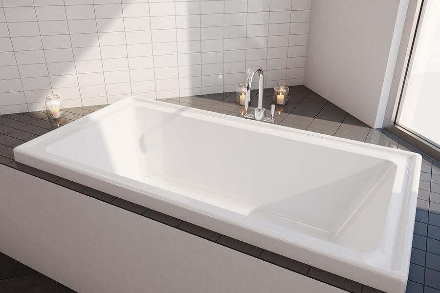 Decina Cortez Inset Bath, White 1520mm/1670mm – Bathware Direct
