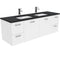 Dianne 1500mm Wall Hung Vanity Unit with Stone Top & Undermount Basin - Double Bowl