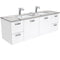 Dianne 1500mm Wall Hung Vanity Unit with Stone Top & Undermount Basin - Double Bowl