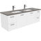 Dianne 1500mm Wall Hung Vanity Unit with Stone Top & Undermount Basin - Double Bowl