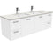 Dianne 1500mm Wall Hung Vanity Unit with Stone Top & Undermount Basin - Double Bowl