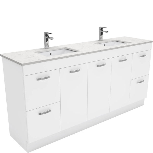 Dianne 1800mm Floor Standing Vanity Unit with Stone Top & Undermount Basin - Double Bowl