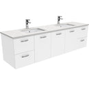 Dianne 1800mm Wall Hung Vanity Unit with Stone Top & Undermount Basin - Double Bowl