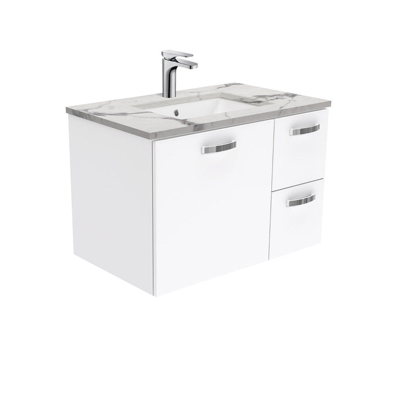 Dianne 750mm Wall Hung Vanity Unit with Stone Top & Undermount Basin