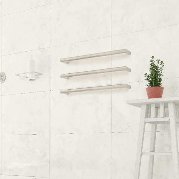 Thermorail 12V Single Bar Round Heated Towel Rail, DSR6