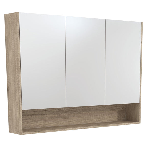 Fienza 1200mm Mirror Cabinet with Undershelf - Scandi Oak