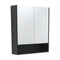 Fienza 750mm Mirror Cabinet with Undershelf - Satin Black