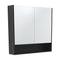 Fienza 900mm Mirror Cabinet with Undershelf - Satin Black