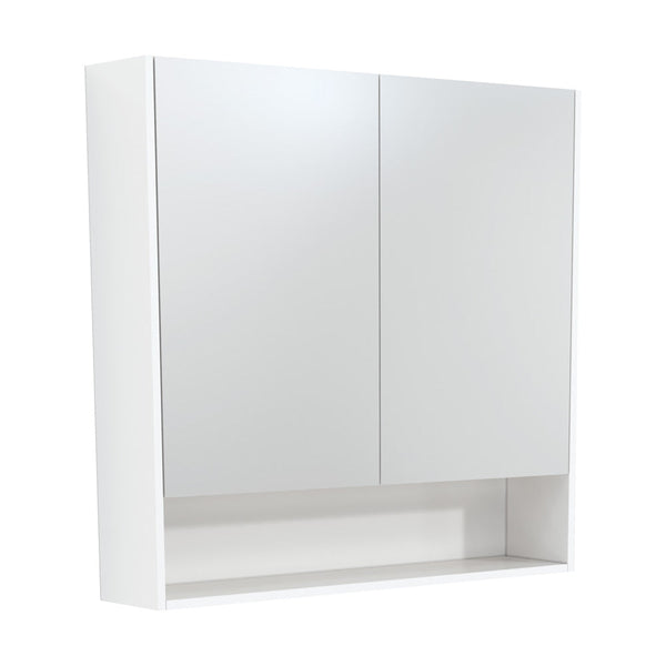 Fienza 900mm Mirror Cabinet with Undershelf - Gloss White