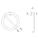 Gareth Ashton Premium Towel Ring - Chrome