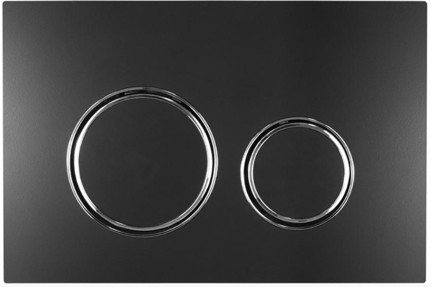 Geberit Sigma 21 Dual Flush Button & Plate - Matte Black Glass