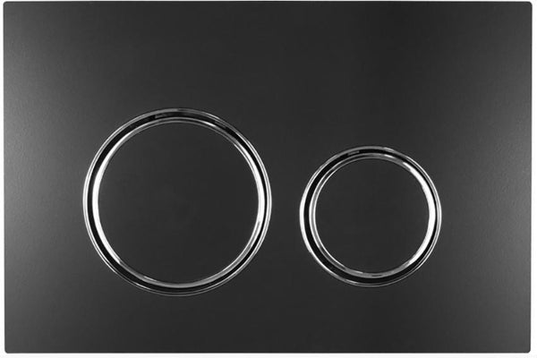 Geberit Sigma 21 Dual Flush Button & Plate - Matte Black Glass