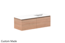 Glacier Lite Ceramic All-Drawer Slim Vanity, 1200mm - Bowl Options