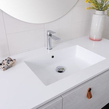 Glacier Lite 1500mm Trio Vanity, Double Bowl CastMarble Top