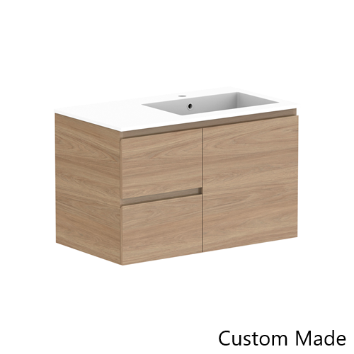 Glacier Lite Twin 900mm Vanity, CastMarble Top, Bowl Options