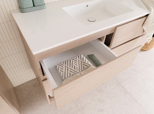 Glacier Lite All-Drawer Slim 1200mm, Double Bowl, CastMarble Top