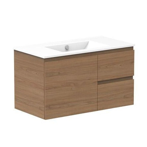 Glacier Lite Ceramic Twin Vanity 900mm, Bowl Options