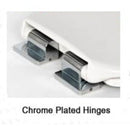 Haron Aquarius White Toilet Seat Slow Close Bottom Fix Chrome Hinges TS-1000