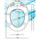 Haron Miami White Toilet Seat Slow Close Quick Release Stainless Hinges TS-1900