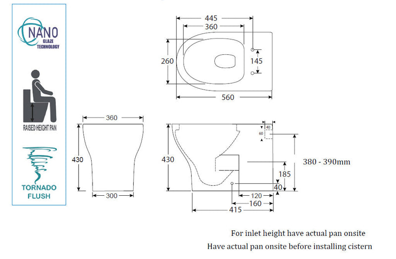 Houston Tornado Wall Faced Pan & Seat