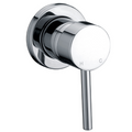 Huss Round Pin Lever Shower/Bath Mixer 35mm Cartridge Small Back Plate