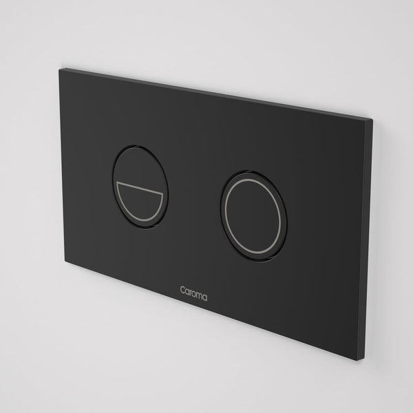 Caroma Invisi Series II® Round Dual Flush Plate & Buttons - Black