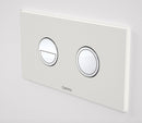 Invisi Series II® Round Dual Flush Plate & Buttons (Metal) White / Chrome Buttons