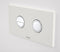 Invisi Series II® Round Dual Flush Plate & Buttons (Metal) White / Chrome Buttons