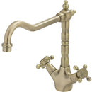 Fienza Lillian Shepherds Crook Sink Mixer,  Champagne 336106BB