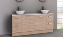 Manhattan 1800mm Floor Standing with Above Counter Basin Vanity, Double Bowl