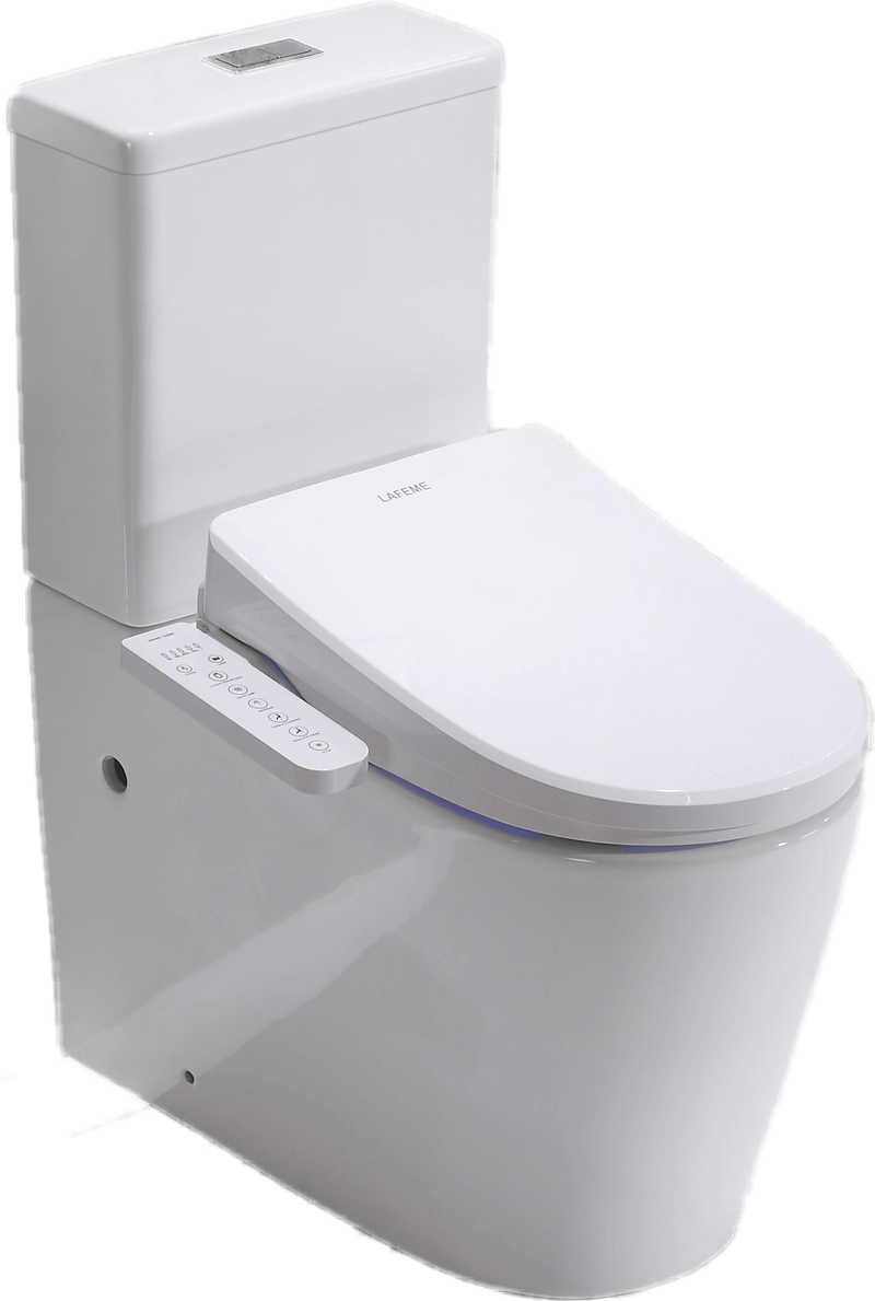 Rimless Toilet with Lafeme Smart Electric Toilet Bidet Seat Medina-Luna