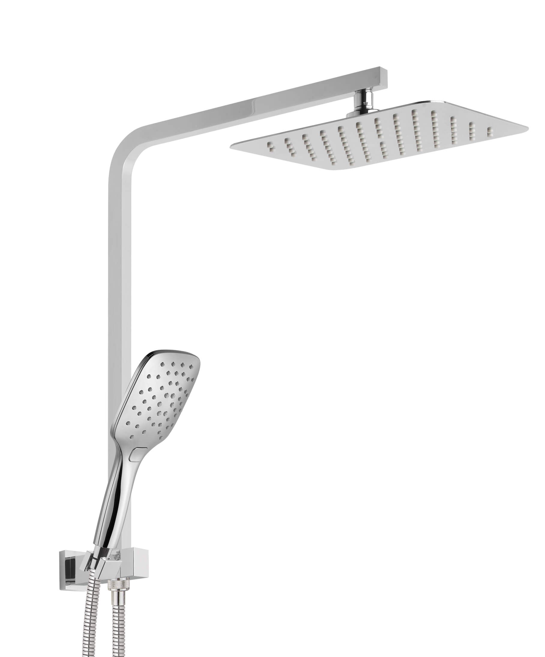 Megan Square Mini Overhead and Handshower Combination Shower