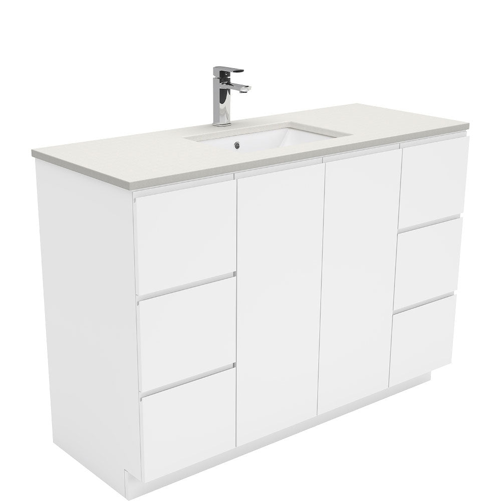 Fienza 1200mm Floor Standing Vanity Unit with Stone Top & Undermount B ...