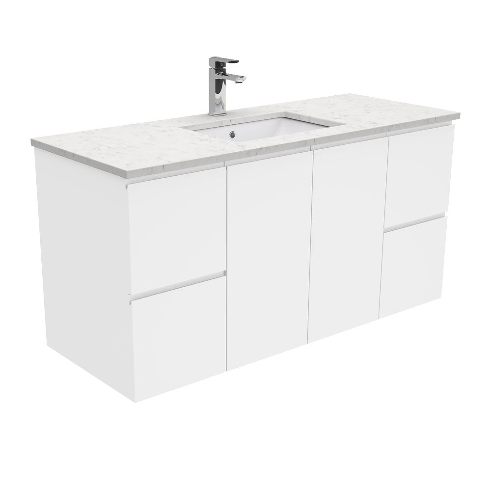 Fienza 1200mm Wall Hung Vanity Unit with Stone Top & Undermount Basin